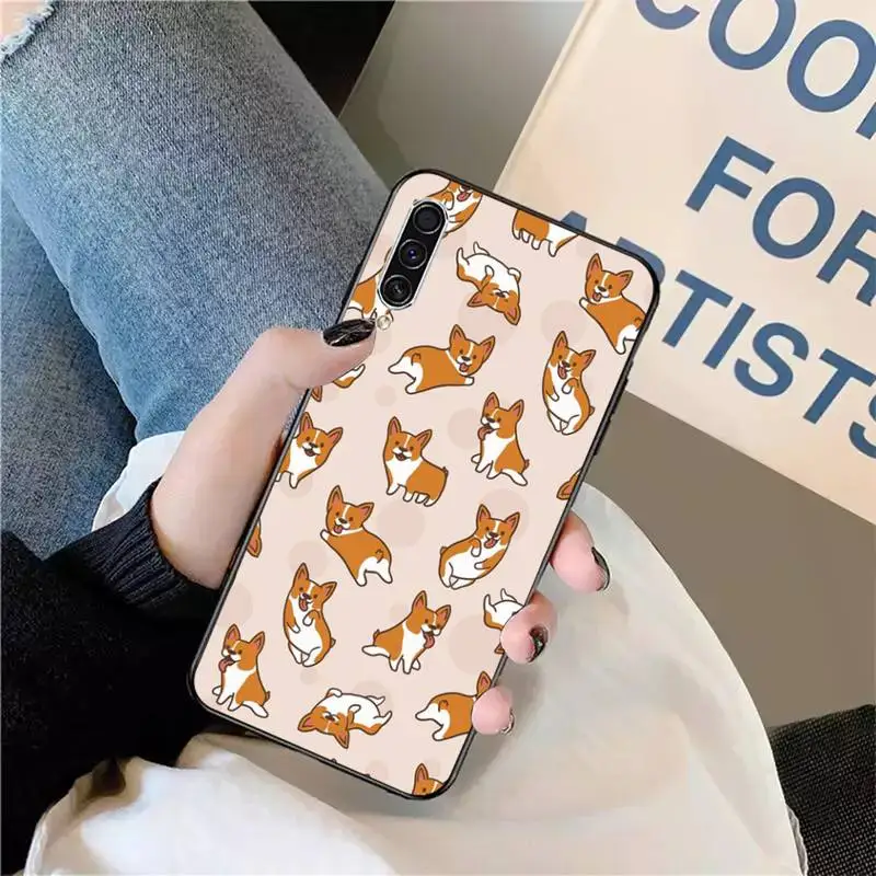 

Corgi cute cartoon dog animal Phone Case For Samsung galaxy S 9 10 20 A 10 21 30 31 40 50 51 71 s note 20 j 4 2018 plus