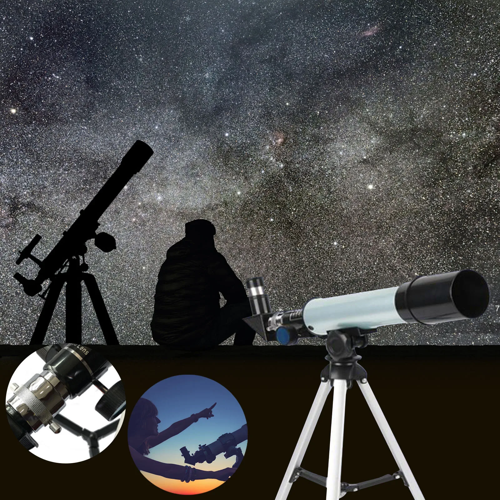 

Professional Telescope Astronomical Monocular With Tripod F36050 Telescopic Monocular Refractor Space Spotting Scope