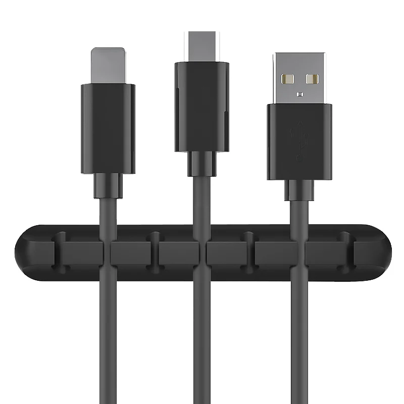 Органайзер для кабелей силиконовый держатель USB Meide гибкие зажимы управления