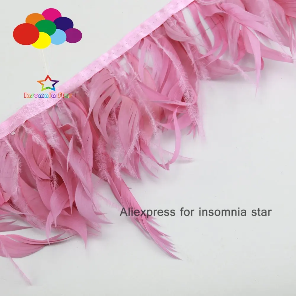 Пурпурное страусиное перо 10 метров шириной 8 12 см украшение с кисточками из