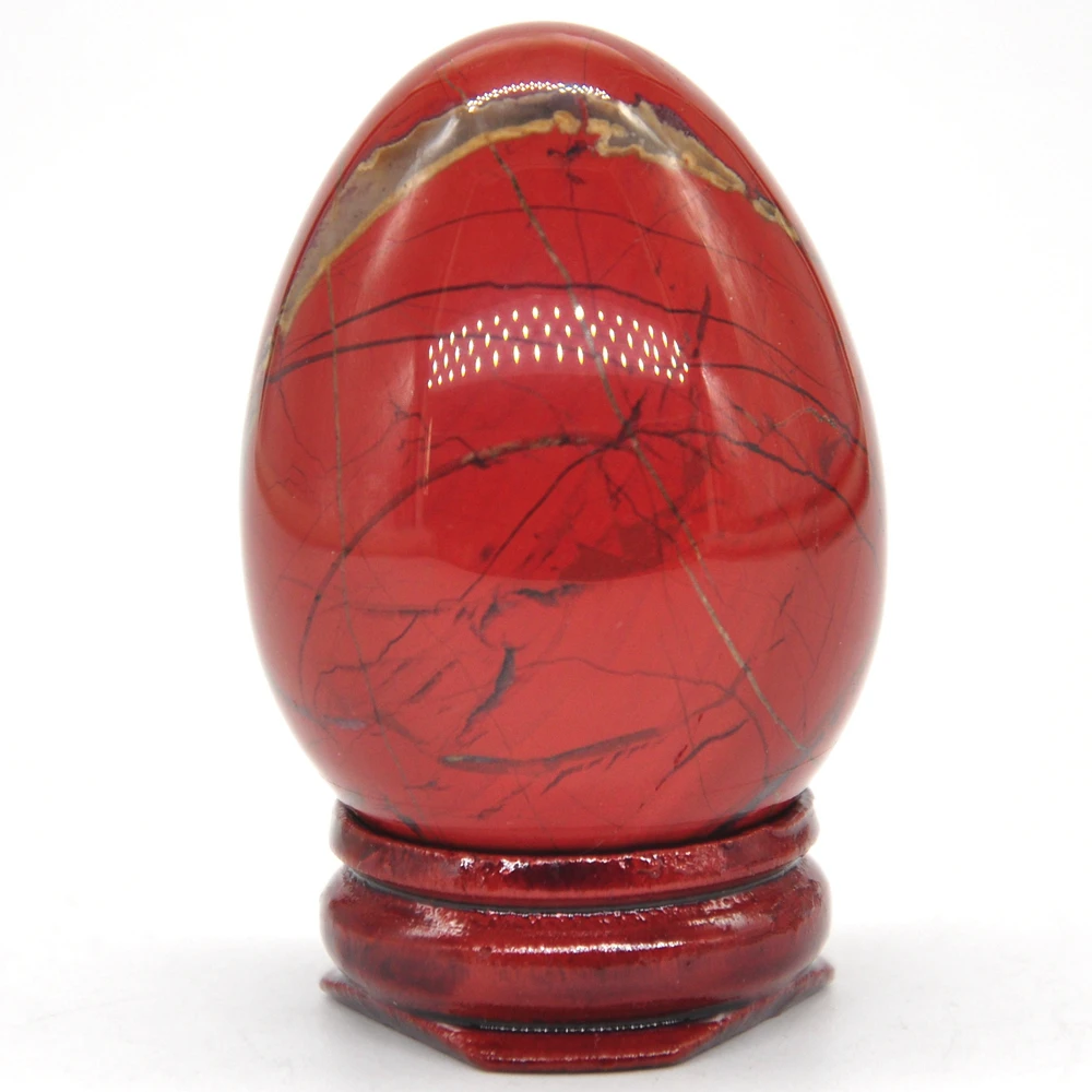 Камень в форме яйца красной яшмы 36x50 мм | Дом и сад