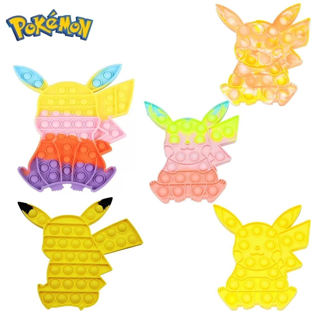 

Pokemon Spop Ait Fidget Toys Pikachu Anime Anti Stress Push Bubble Figet Toys Kawaii Kids Adult Stress Relieve Autism Toy