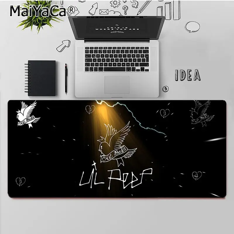 

MaiYaCa High Quality Lil Peep Large Mouse pad PC Computer mat Free Shipping Large Mouse Pad Keyboards Mat