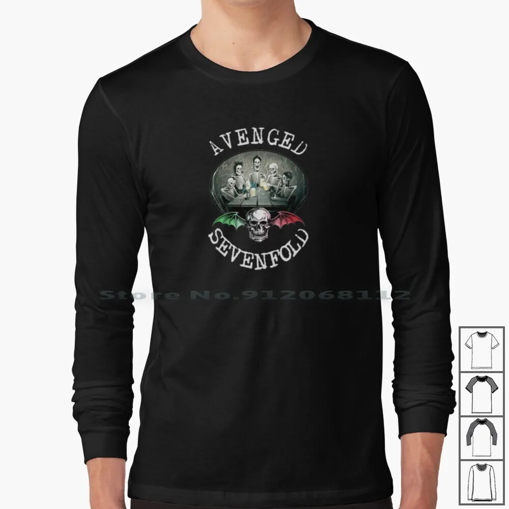 A7x Member Skull Long Sleeve T Shirt Trending Logo Band Song Pop Concert Chester Bennington Tour Chester America Muse Avril