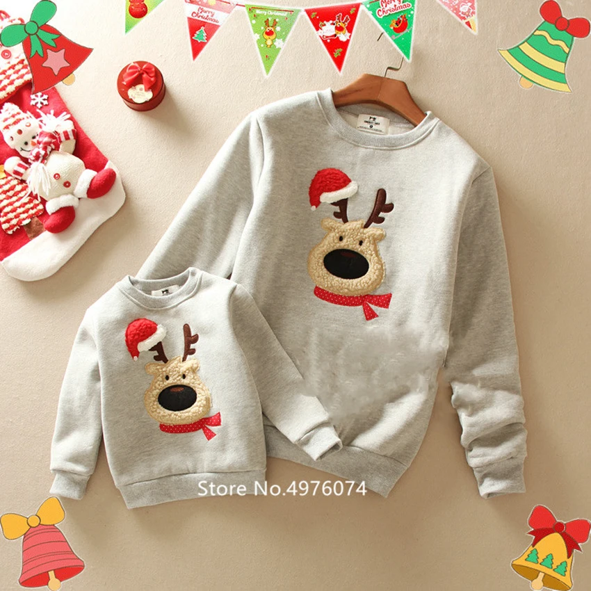 Семейная одежда для мамы и меня свитеры с Санта Клаусом Рождественский семейный