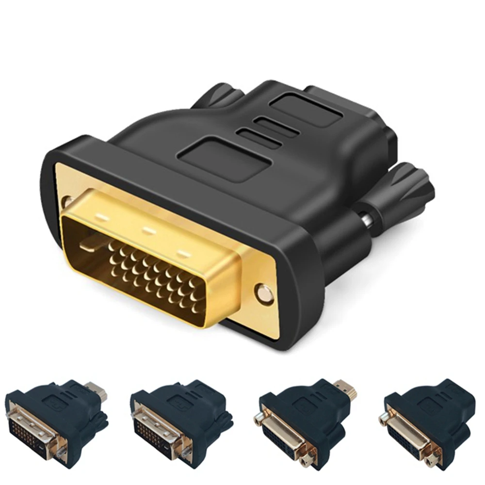 

Адаптер 24 + 1 DVI «папа»-«мама», совместимый с HDMI, адаптер DVI, поддержка 1080P для проектора HDTV, позолоченный адаптер L19