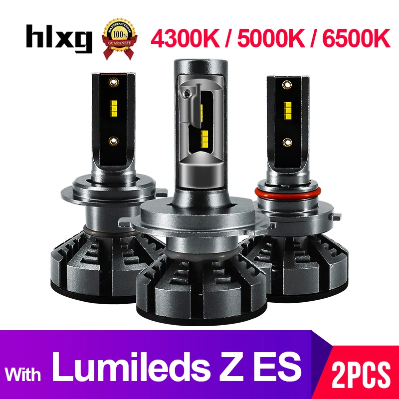 HLXG H7 LED H4 Lumileds Luxeon ZES Автомобильные Светодиодные Лампы Головного Света H1 LED H11 H8 HB3 9005 HB4 Ближний Свет Дальний Протифотуманные Фары 6500К 4300К 5000К 12В 12000Лм Сверхъяркие комплект ЛЕД