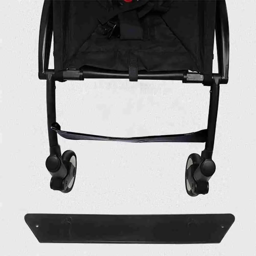 Pedal de calidad para cochecito de beb&eacute;, reposapi&eacute;s antideslizante compacto de pl&aacute;stico negro, accesorios para cochecito de beb&eacute;, tama&ntilde;o grande/peque&ntilde;o-0