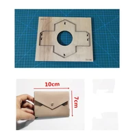 diy leather craft no sewing card holder wallet die cutting knife mold metal hollowed puncher blade 11x7cm