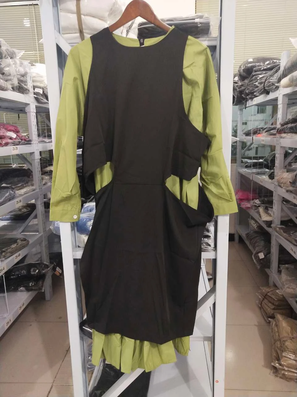 LANMREM 2020 осеннее новое модное платье из двух частей свободное с длинными рукавами