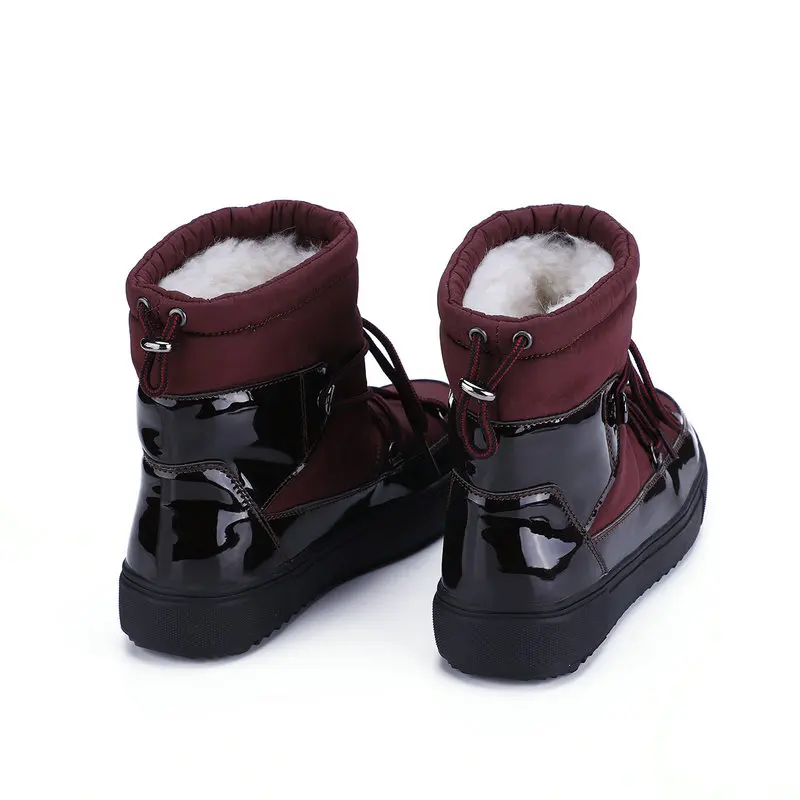 Женская зимняя обувь зимние сапоги 50% шерсть смешанный мех теплые легкие удобные
