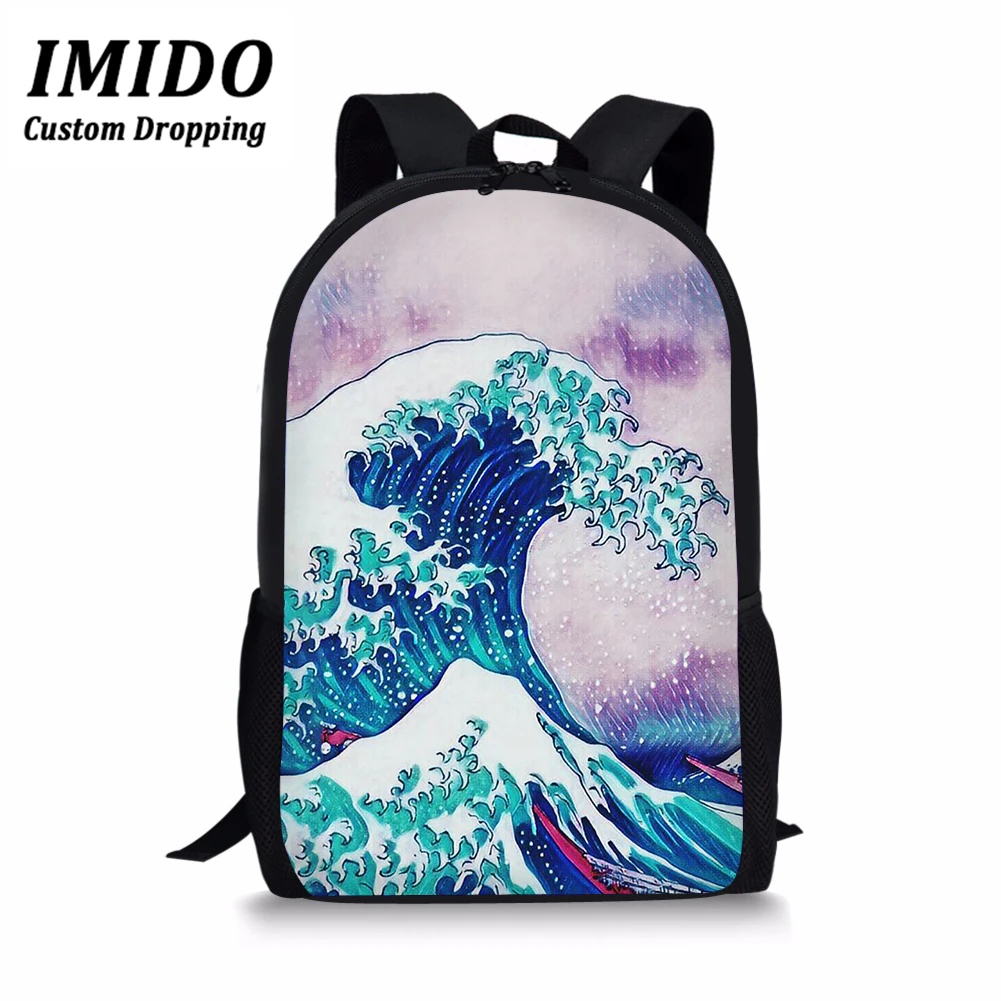 Лялина мультфильм с волнистым рисунком школьный рюкзак для подростков мальчиков