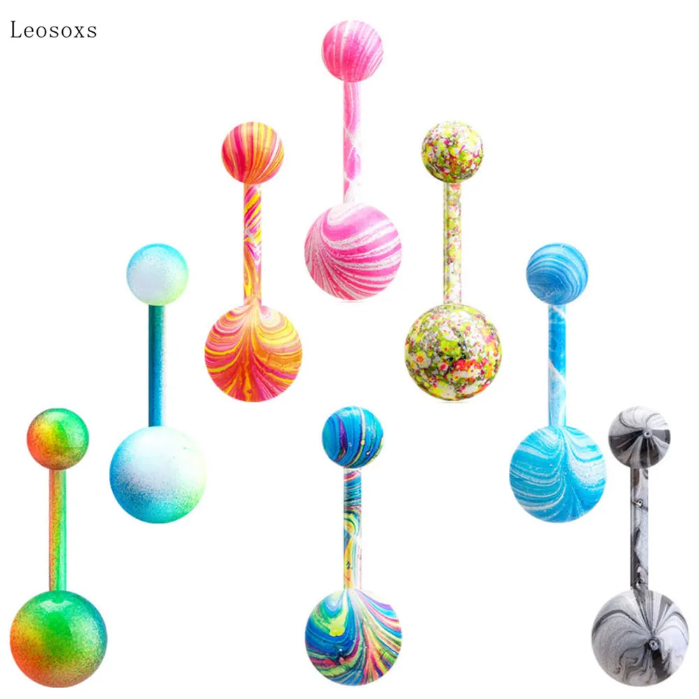 

Leosoxs 1pcs Popular Personality Water Ripple Belly Button Nail Exquisite Piercing Jewelry