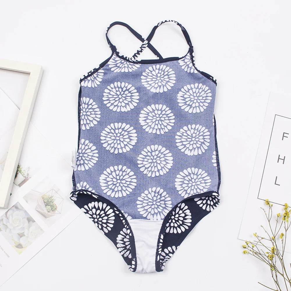 От 3 до 8 лет купальник с цветочным рисунком для девочек детский цельный Монокини