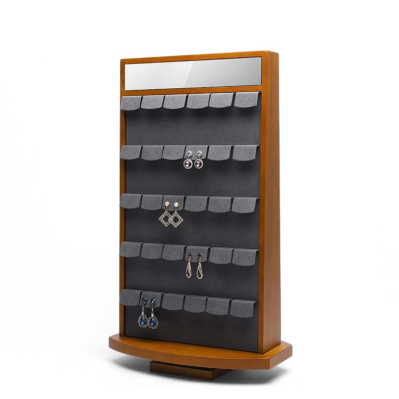 Solid wood earring rack jewelry display rack hanging earrings earrings earrings rotating jewelry rack home storage ideas