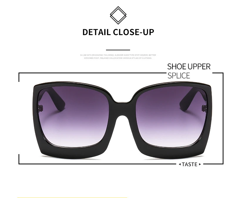 Очки солнцезащитные женские в винтажном стиле аксессуары большой квадратной