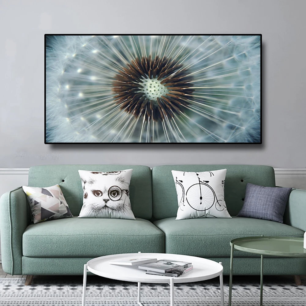 

Laeacco Dandelion Flowers Oil Painting Canvas Posters And Print Wall Art Picture For Living Room Modern Home Decoration Painting
