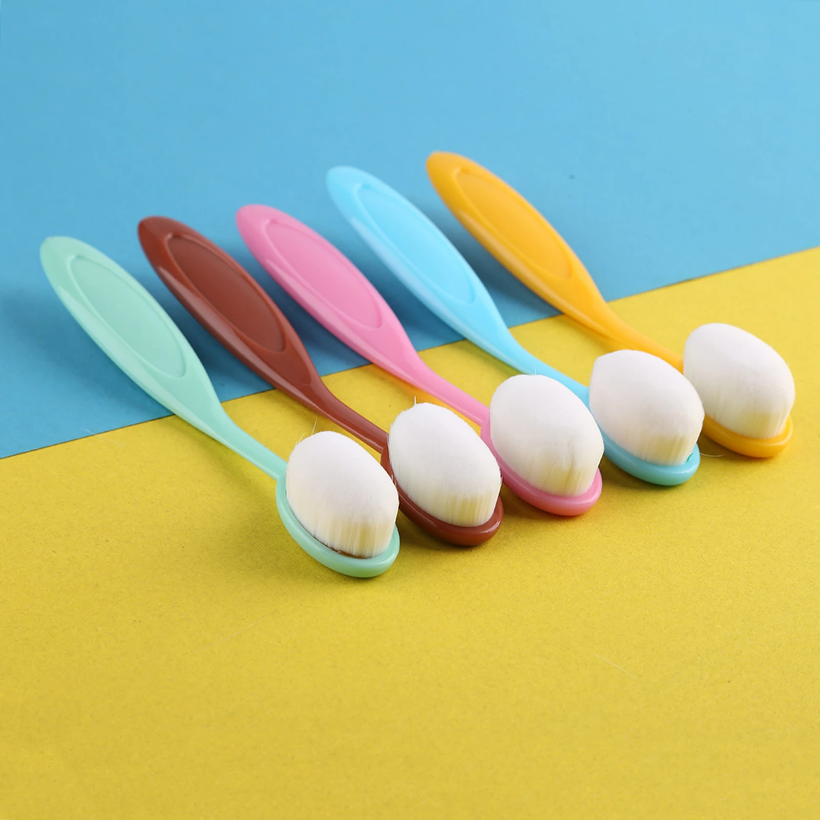 

10pcs Colorful Ink Brush Smooth Blending Brushes Drawing Painting Flat Brushes Kit For DIY Scrapbooking Cards Making Ink Tools