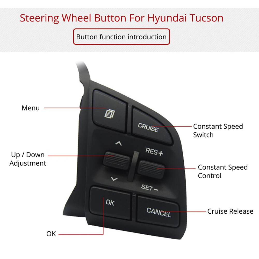 Высококачественная Кнопка рулевого колеса для Hyundai Tucson TLC IX35 2015 1 6 T/2 0 круиз