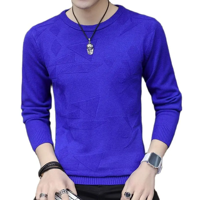 

2021Autumn And Winter New Men's Sweater Round Collar, Fashion Pure Color Pullover, Leisure And Comfortable Warm Sweater Man