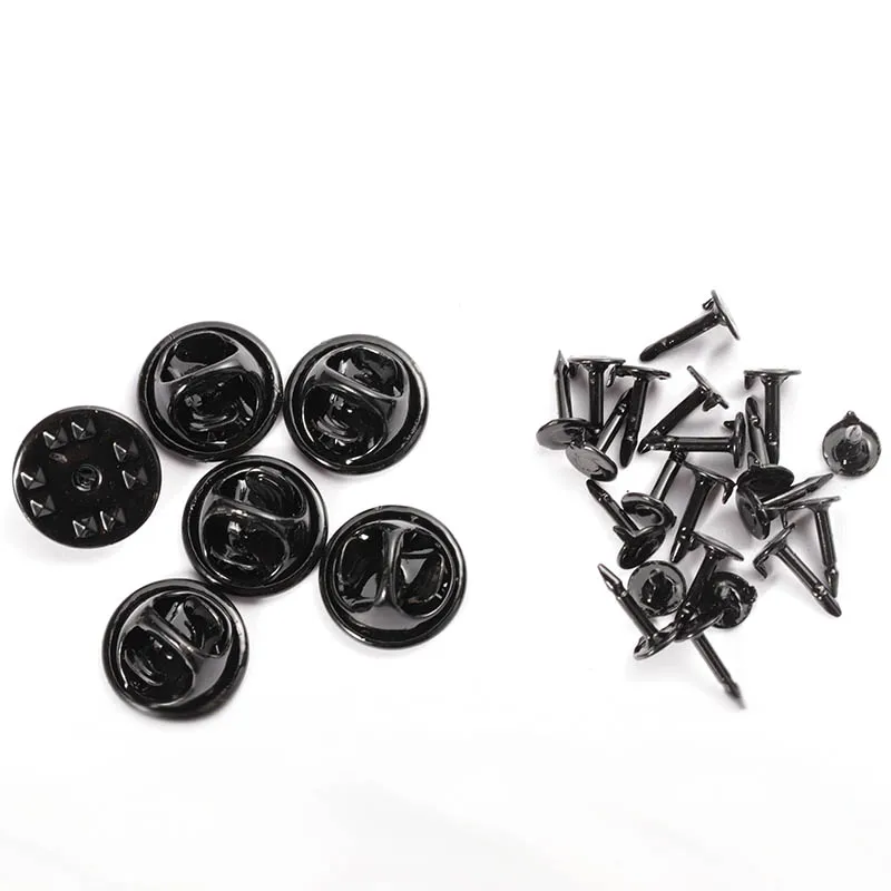 50Sets/lot Gold Rhodium Copper Nail Tie Tack Lapel Pin Back Clutch Scatter Butterfly Clasp Squeeze Badge Holder DIY Jewelry