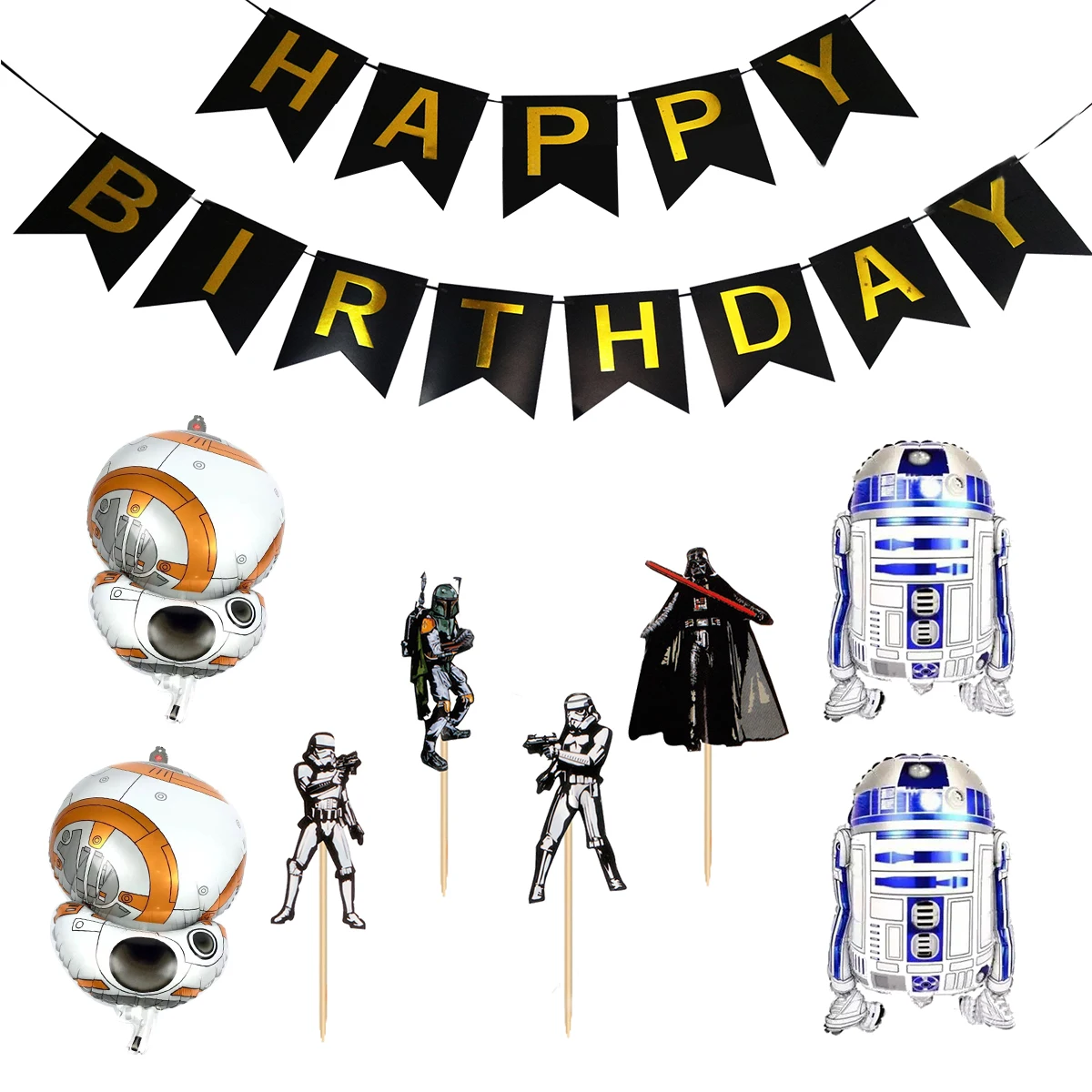 &quotЗвездные войны&quot Воздушные шары стразы образуют цифру вечерние украшения
