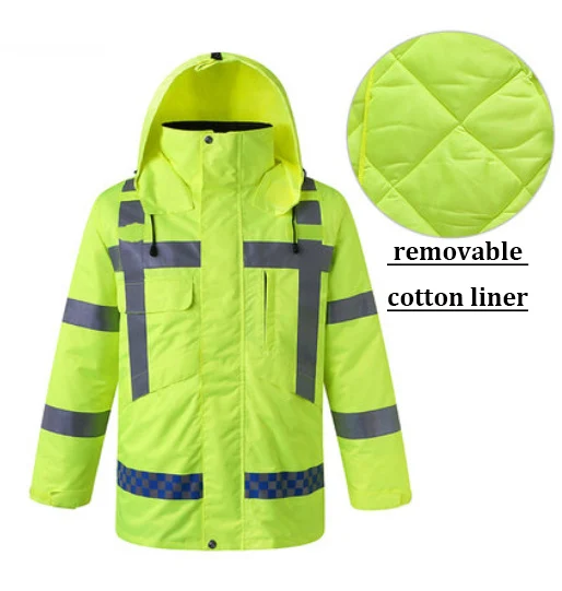 Chaqueta reflectante de invierno para hombre y mujer, ropa cálida con forro de algodón para motocicleta, Motocross, abrigos, hivis