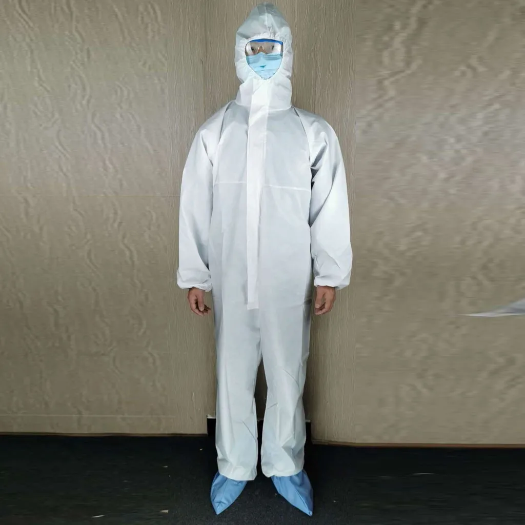 

Siamese Isolation Clothing Washable Laboratory Protective Suit Safety Clothing Unisex Coverall batas desechables overalls A50