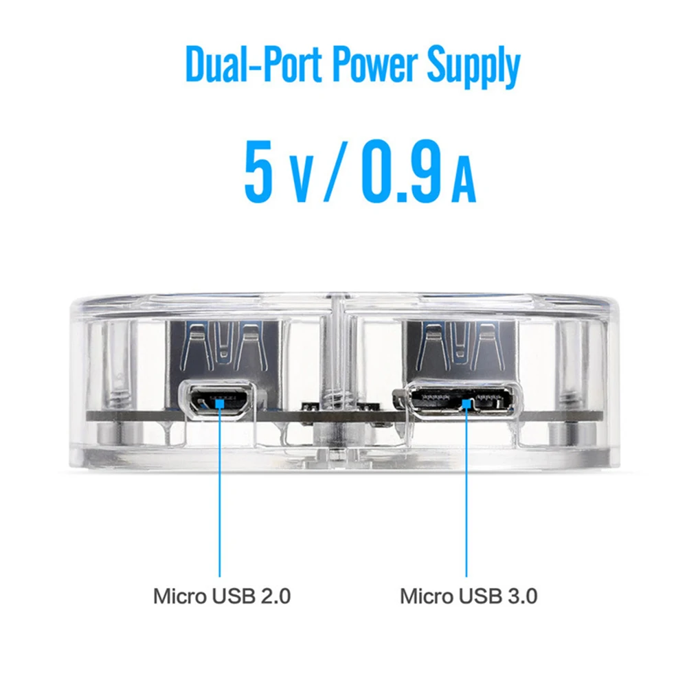 Прозрачный Внешний разветвитель USB 3 0 с 4 портами|USB-хабы| |