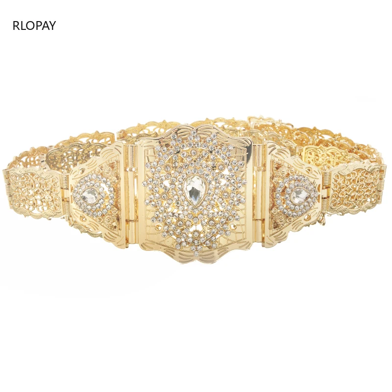 Тренд капли воды Стразы для женщин Талия цепи Роскошные Длинные Свадебные ремни