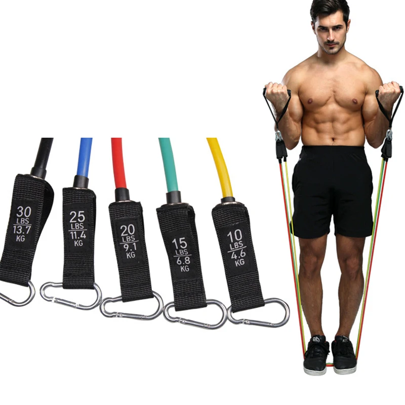 

11Pcs/Set Latex Resistance Bands Crossfit Training Exercise Yoga Tubes Pull Rope Rubber Expander Elastic Bands Fitness Equipment