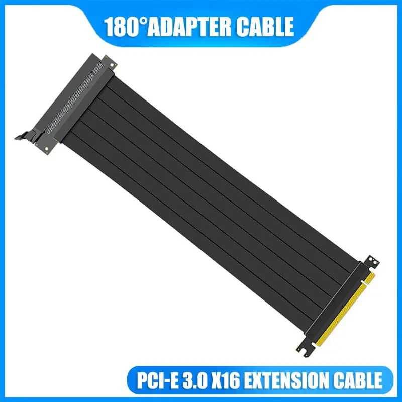 

PCIE 3,0 16X видеокарта-удлинитель 180 градусов Полная скорость щит карта расширения защита порта Соединительный кабель для графического процесс...