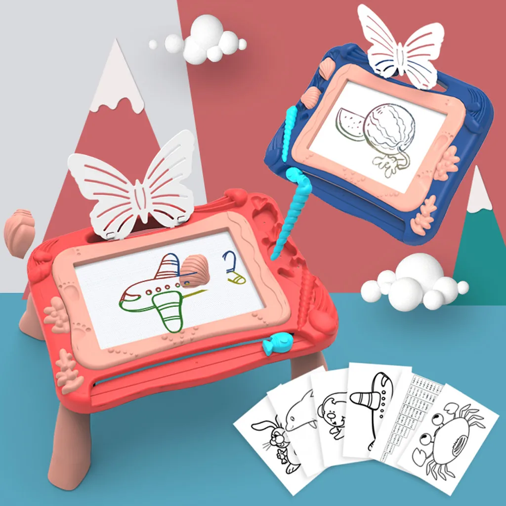 Детская магнитная доска для рисования с держателем граффити развивающие