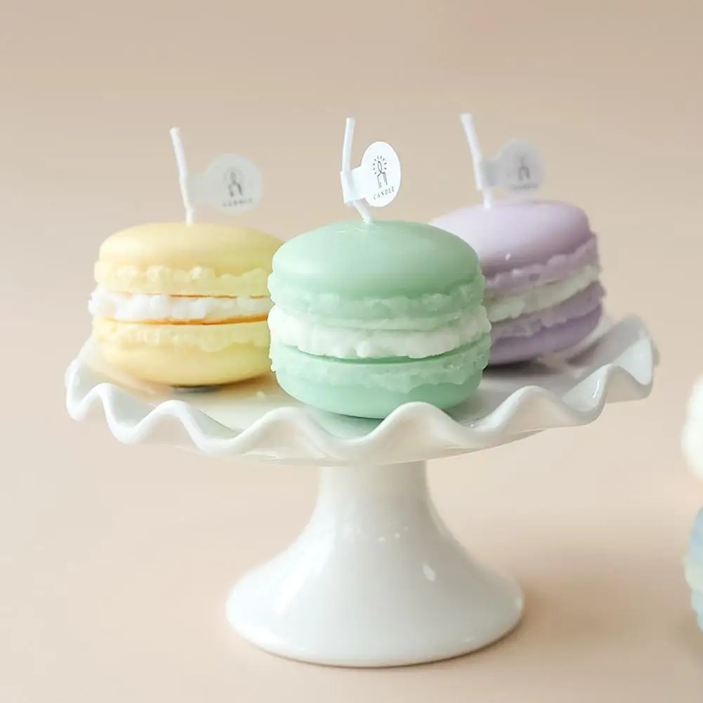 Scented Candles Handmade Lovely Macaron Candle Aromatherapy Wedding Decoration Shooting Props Home INS C1J5 | Дом и сад