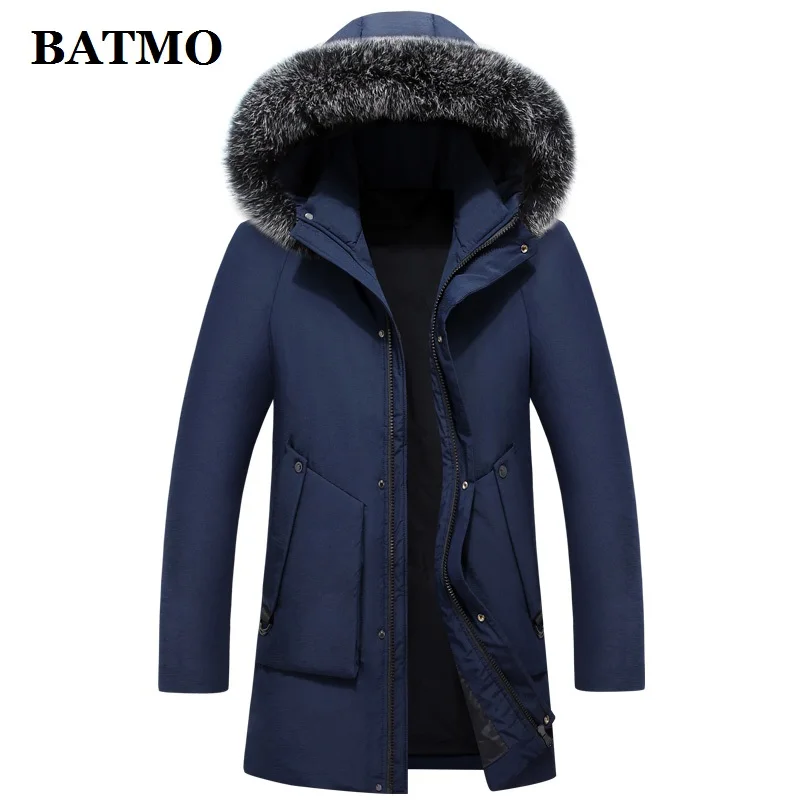 BATMO 2019 Новое поступление Зима 90% белые куртки с капюшоном на утином пуху мужские