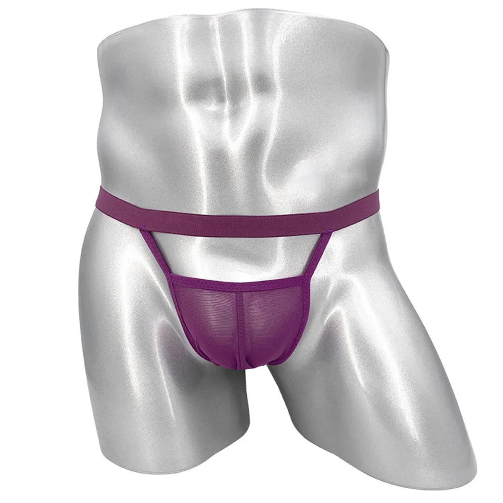 

Open Crotch Thongs Men Mesh Transparent Micro G-String Male Rings Low-rise Mens Underwear Expose Cock Gay Backless Briefs