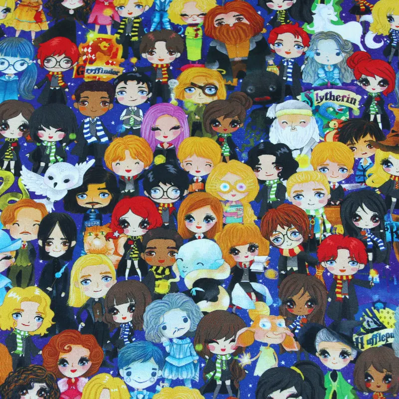 

ZENGIA 50X145CM с рисунком из мультфильмов для мальчиков и девочек, принт 100% хлопчатобумажная ткань для детской одежды Домашний текстиль рюкзаки ч...