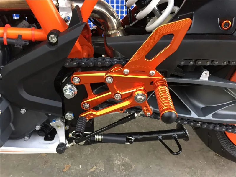 Waase для KTM RC125 RC200 RC390 RC 125 200 390- регулируемые наездники задние наборы Rearset Подножка для ног колышки