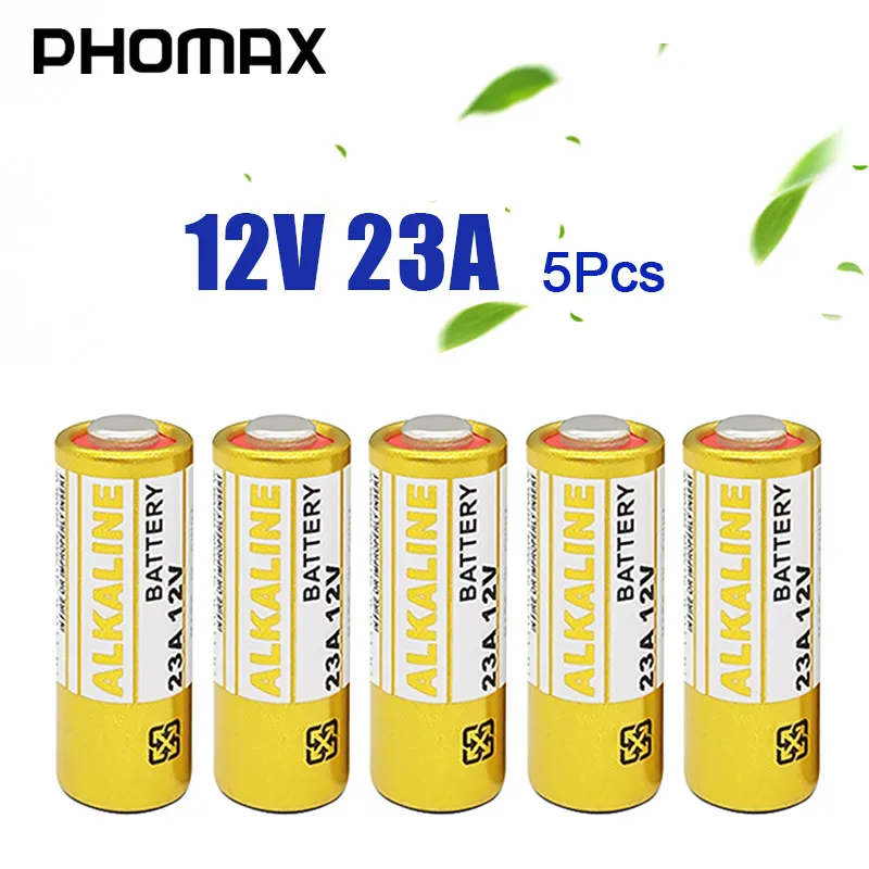 PHOMAX 5 шт./упак. щелочная батарея 12 В 23A CA20 K23A L1028 23AE 21/23 23GA одноразовая дверной звонок