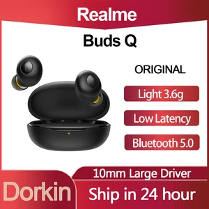 Realme Buds Q TWS Ture Wireless Bluetooth Earphones Smart Touch Control
Waterproof Headsets Ultra Light 3.6g Earbuds with Mic