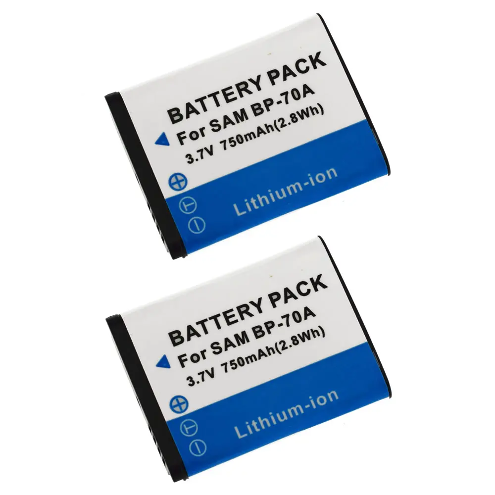 2X BP-70A батарея для Samsung MV800 PL100 PL101 PL120 PL121 PL170 PL171 PL20 PL200 PL201 PL21 PL80 PL81 PL90 PL91 ST78 ST79 ST80 -