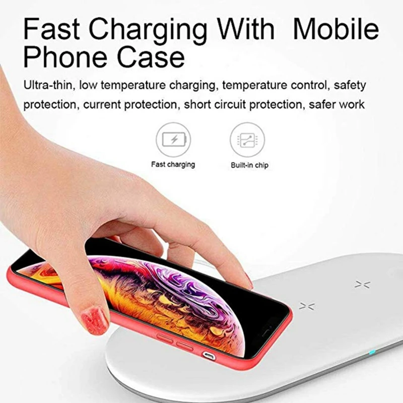 3 в 1 Беспроводное зарядное устройство для iPhone SE 2020/11 Galaxy S20/Note 10/S10/S9 Apple Watch