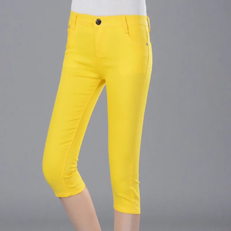 Брюки Капри женские узкие эластичные бриджи до колен свободные штаны карандаш
