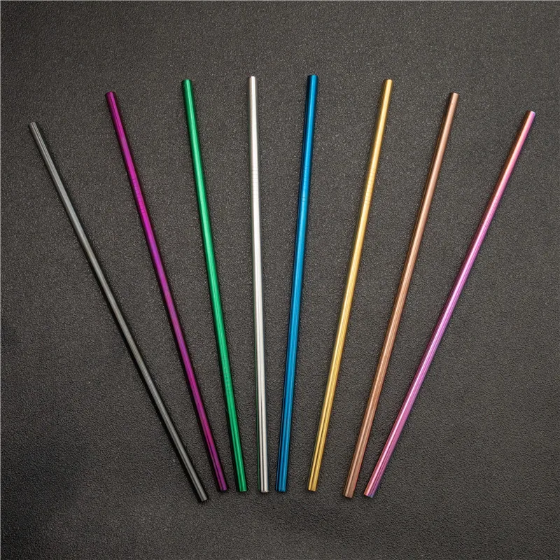 Reusable Drinking Straws 304 Stainless Steel Metal Surpass Glass Bent Straight With Clean Brush | Дом и сад