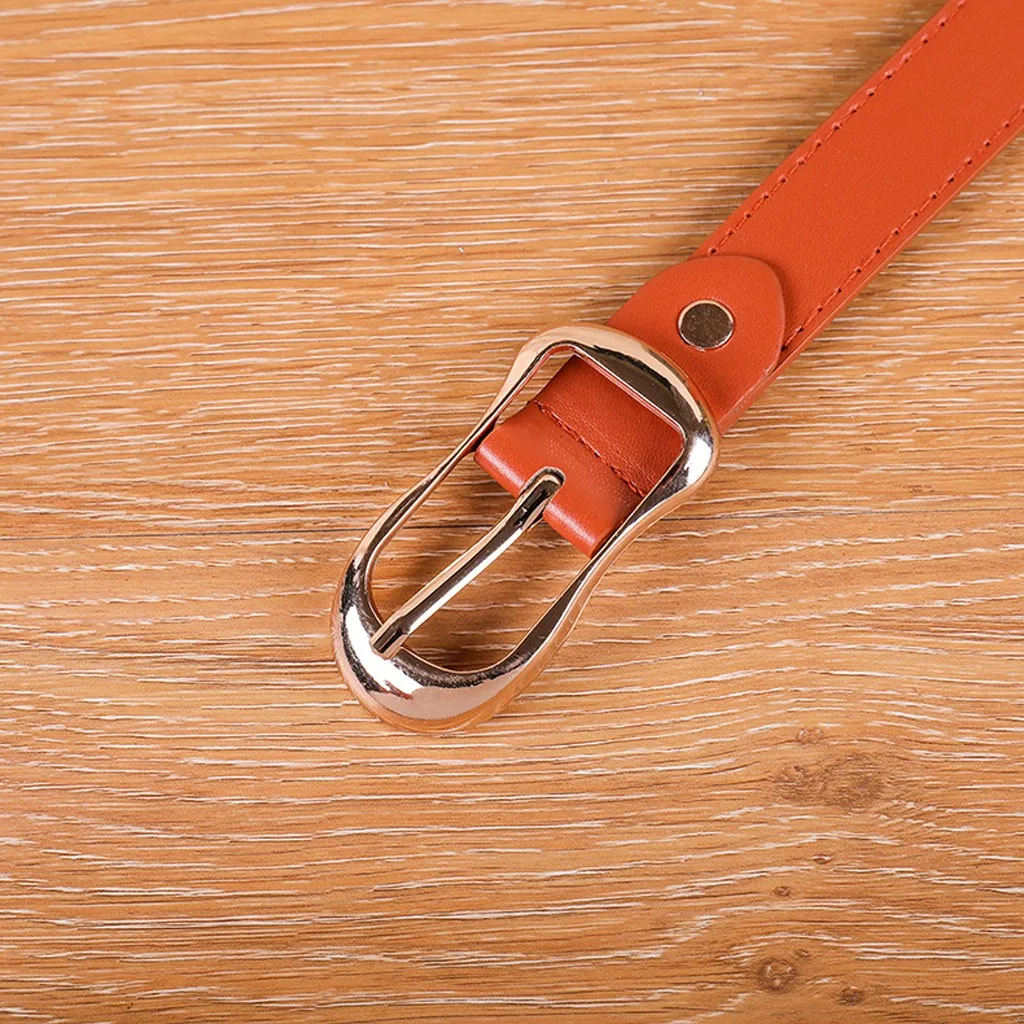 

Fashion New Women leather Girdle Metal Buckle Pure Color Waistband Belt for Women Simple Belts Cinturon Mujer