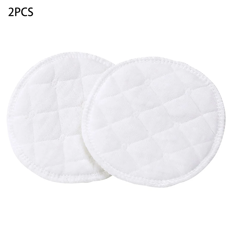 2pcs Новые многоразовые грудные прокладки для кормящих, моющиеся, мягкие, абсорбирующие, для грудного вскармливания, водонепроницаемые, 3 слоя, чистый хлопок, простые - Цвет: 2pcs