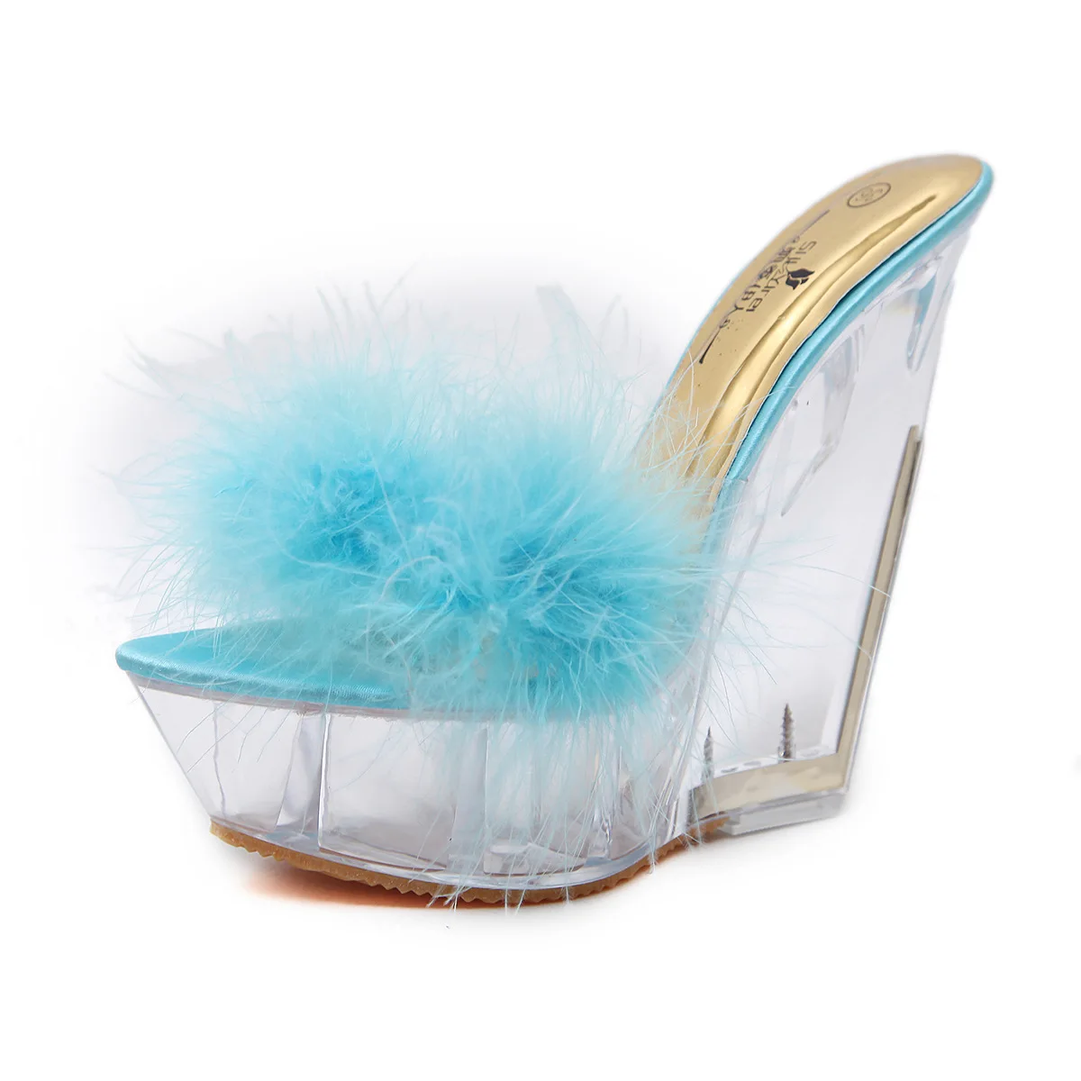 Сандалии женские на высоком каблуке 14 см пикантные босоножки тонком свадебная