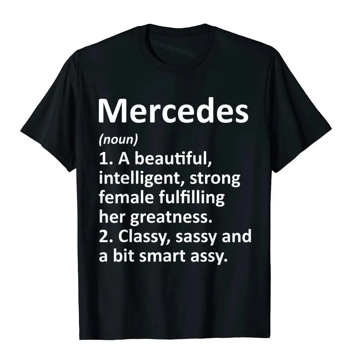 

MERCEDES Definition Personalized Name Funny Christmas Gift T-Shirt Oversized Men's T Shirt Holiday Tops & Tees Cotton Summer