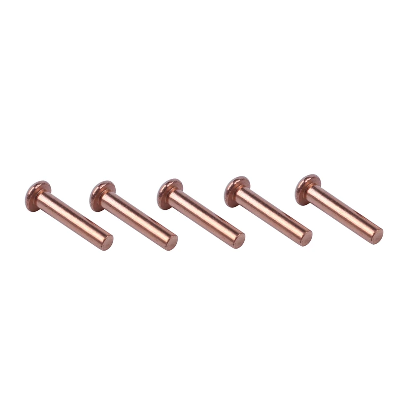 Заклепки медные с круглой головкой 100 шт. 3/32x1 5/32 дюйма розовое золото|Заклепки| |