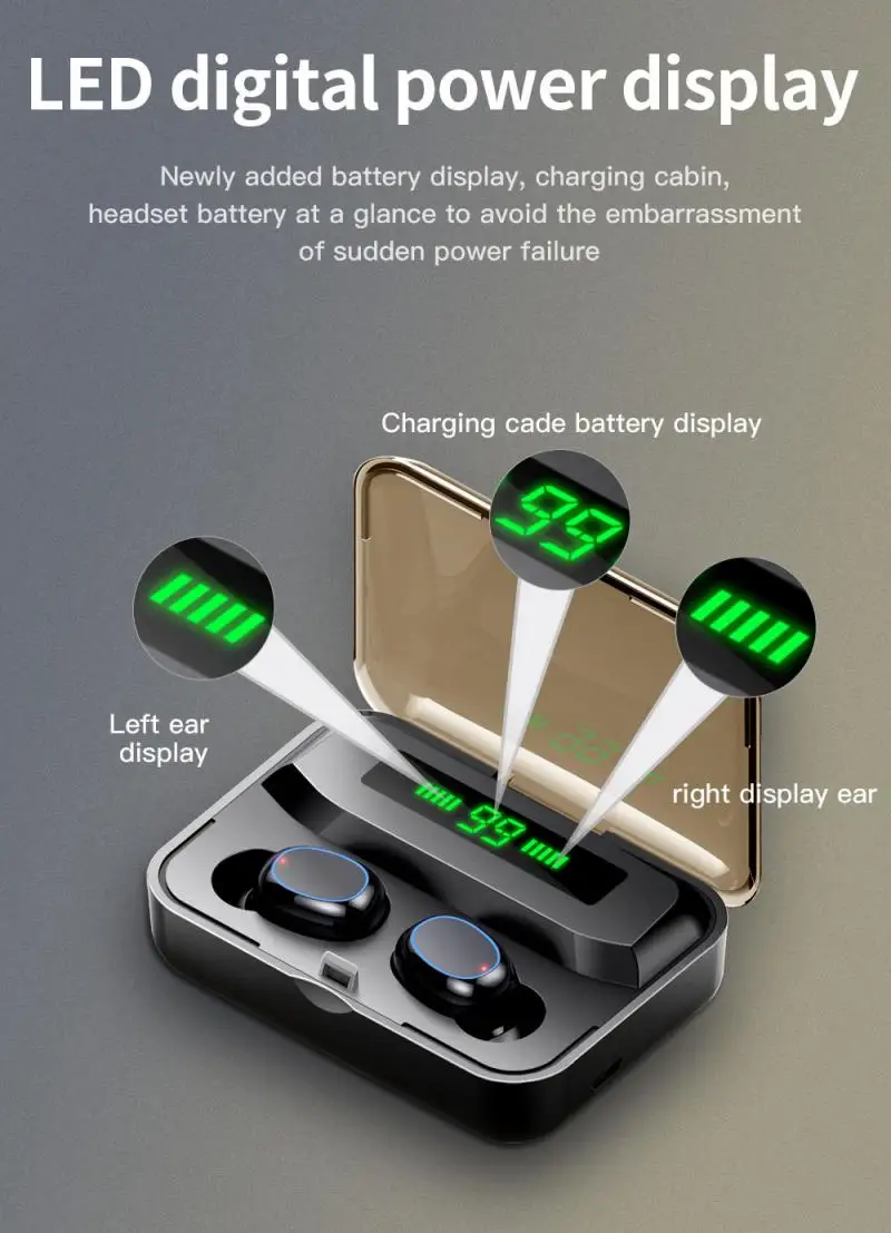 A2S TWS беспроводные наушники Bluetooth 5 0 в ухо 8D Стерео шумоподавление Беспроводная